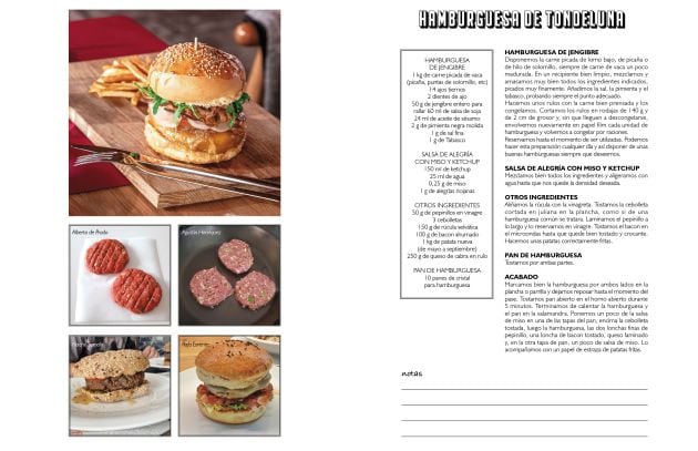 Receta de la hamburguesa del &#039;Tondeluna&#039;.