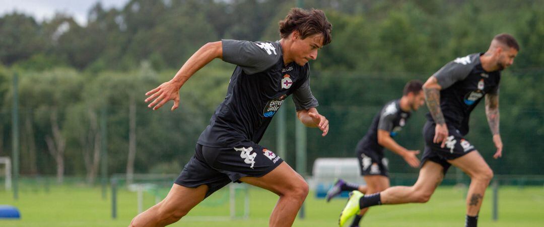 Guille Bueno en un entrenamiento