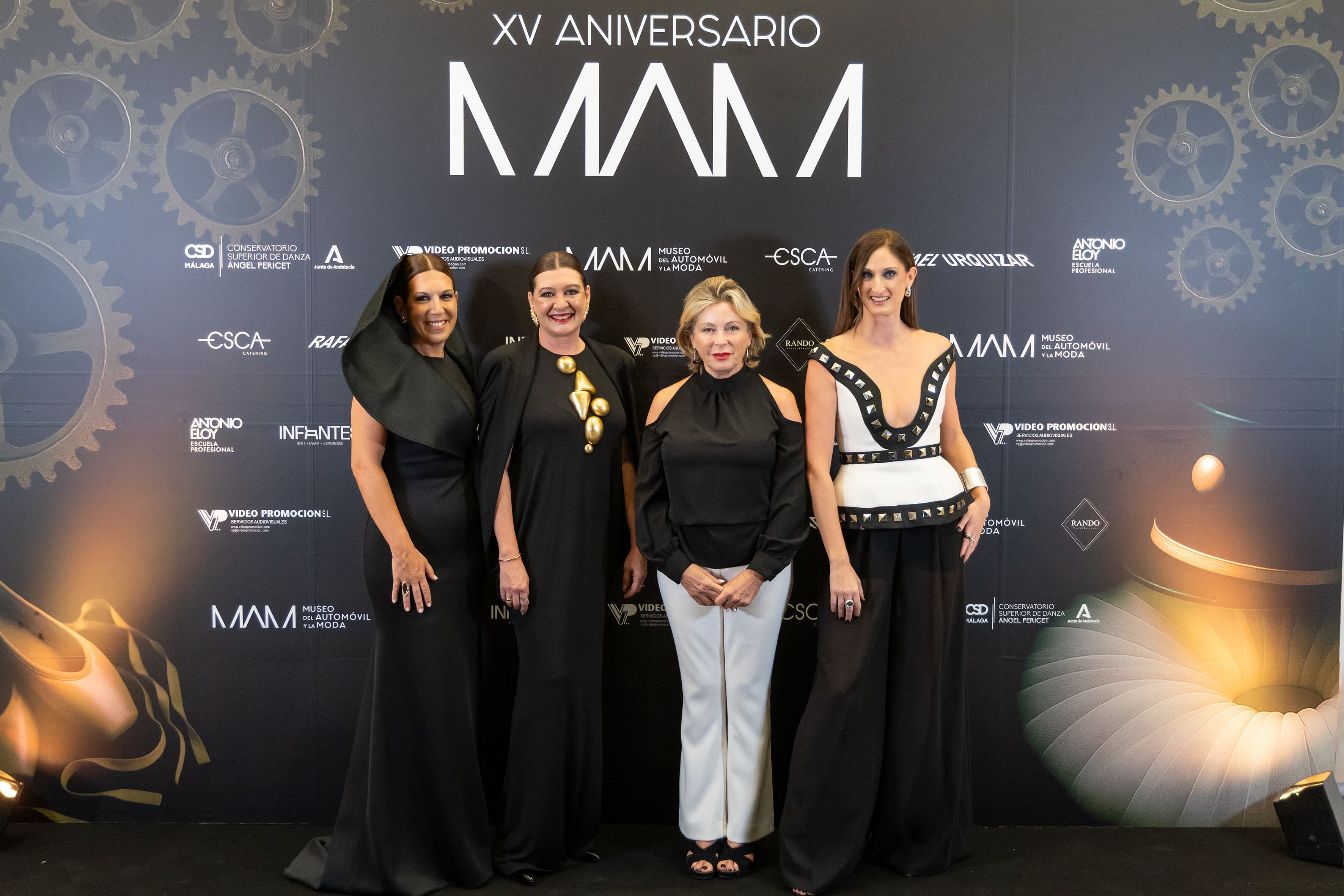 Elvira Carrera, Esperanza Gonzalez, Carmen Sanchez y Mar Gonzalez en el XV Aniversario del MAM