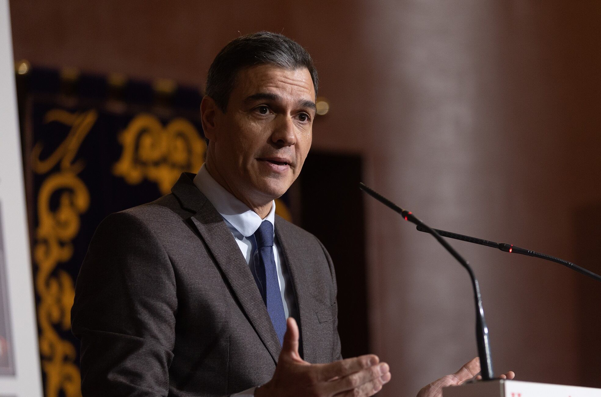 El presidente del Gobierno de España, Pedro Sánchez, durante un acto público