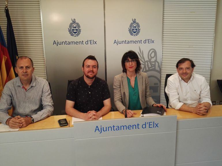 Los concejales José Manuel Sánchez, Antonio García, Patricia Maciá y Jesús Pareja