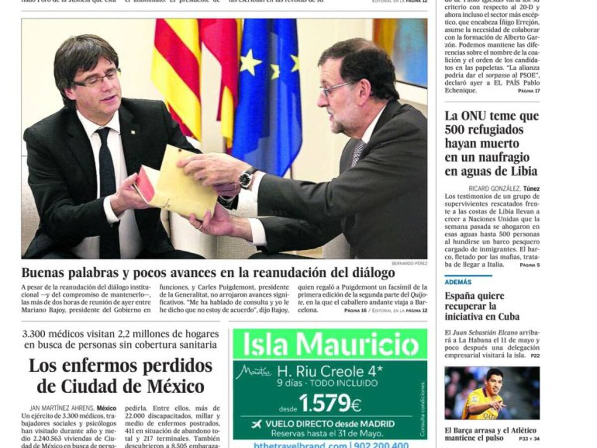 Portadas periódicos 21 de abril de 2016