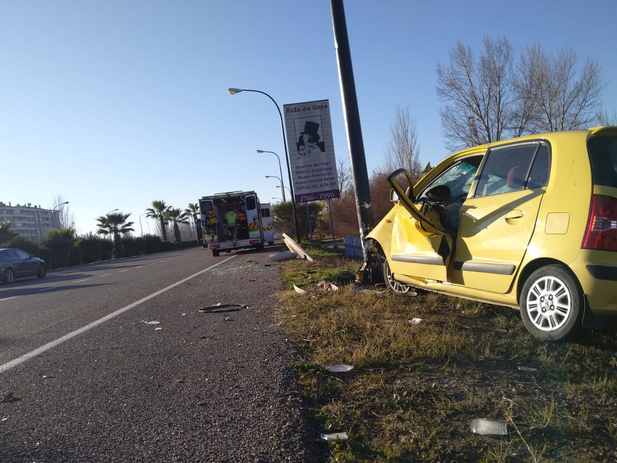 Accidente mortal a la entrada de Zaragoza