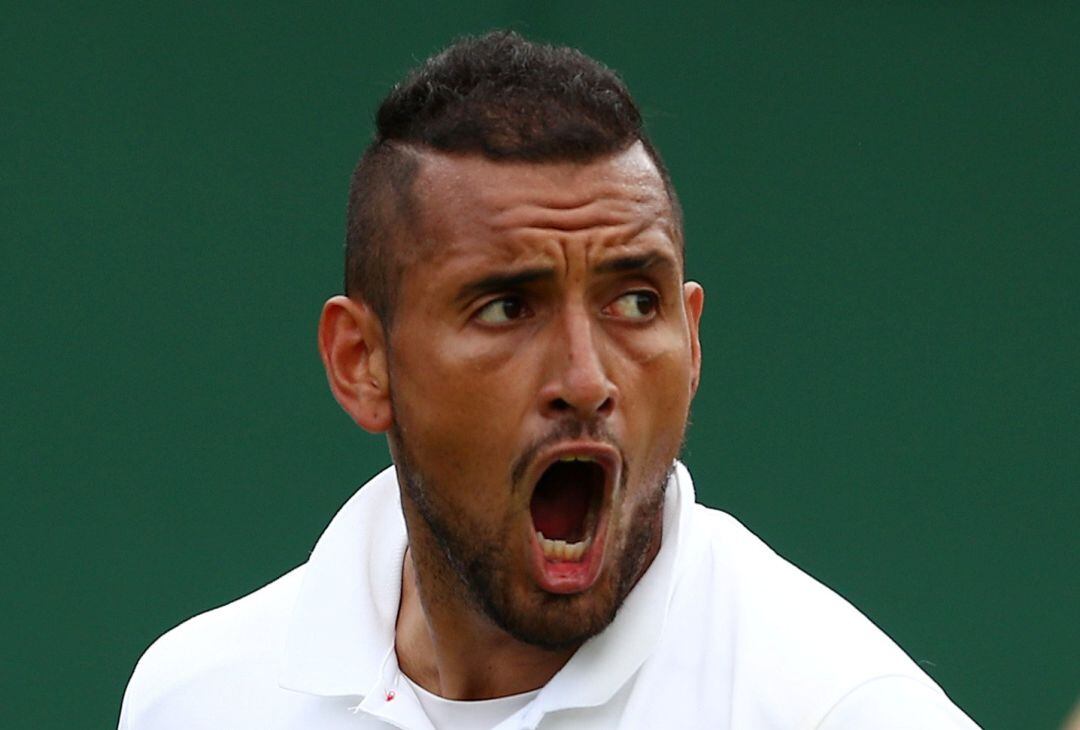 Nick Kyrgios durante el encuentro ante Jordan Thompson.