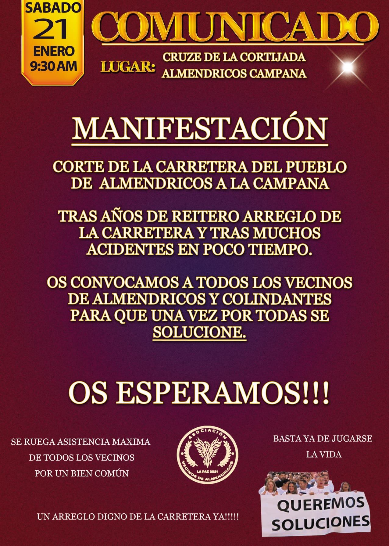 Cartel de la manifestación