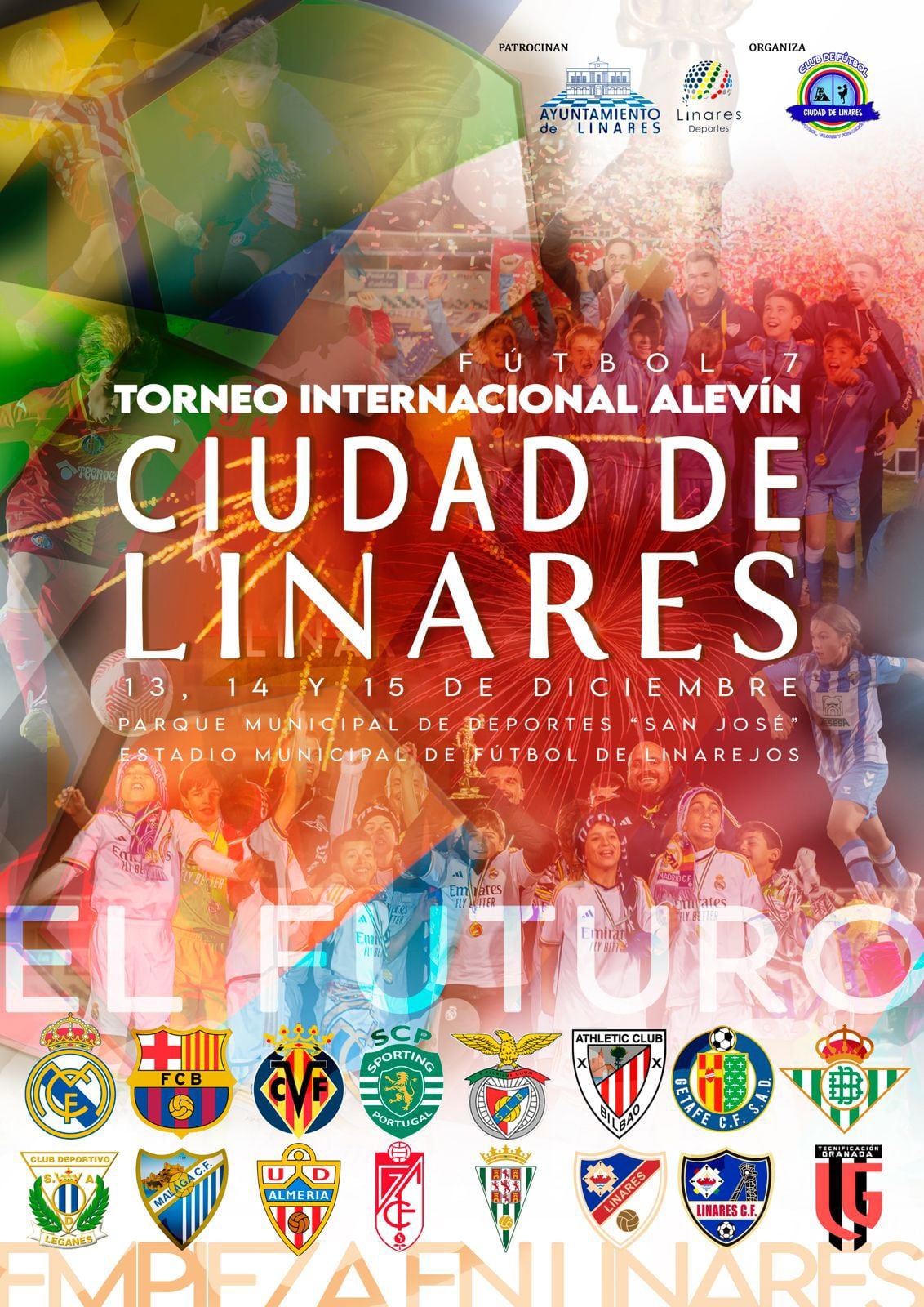 Cartel de la edición 2024 del Torneo de Fútbol 7 Alevín Ciudad de Linares.