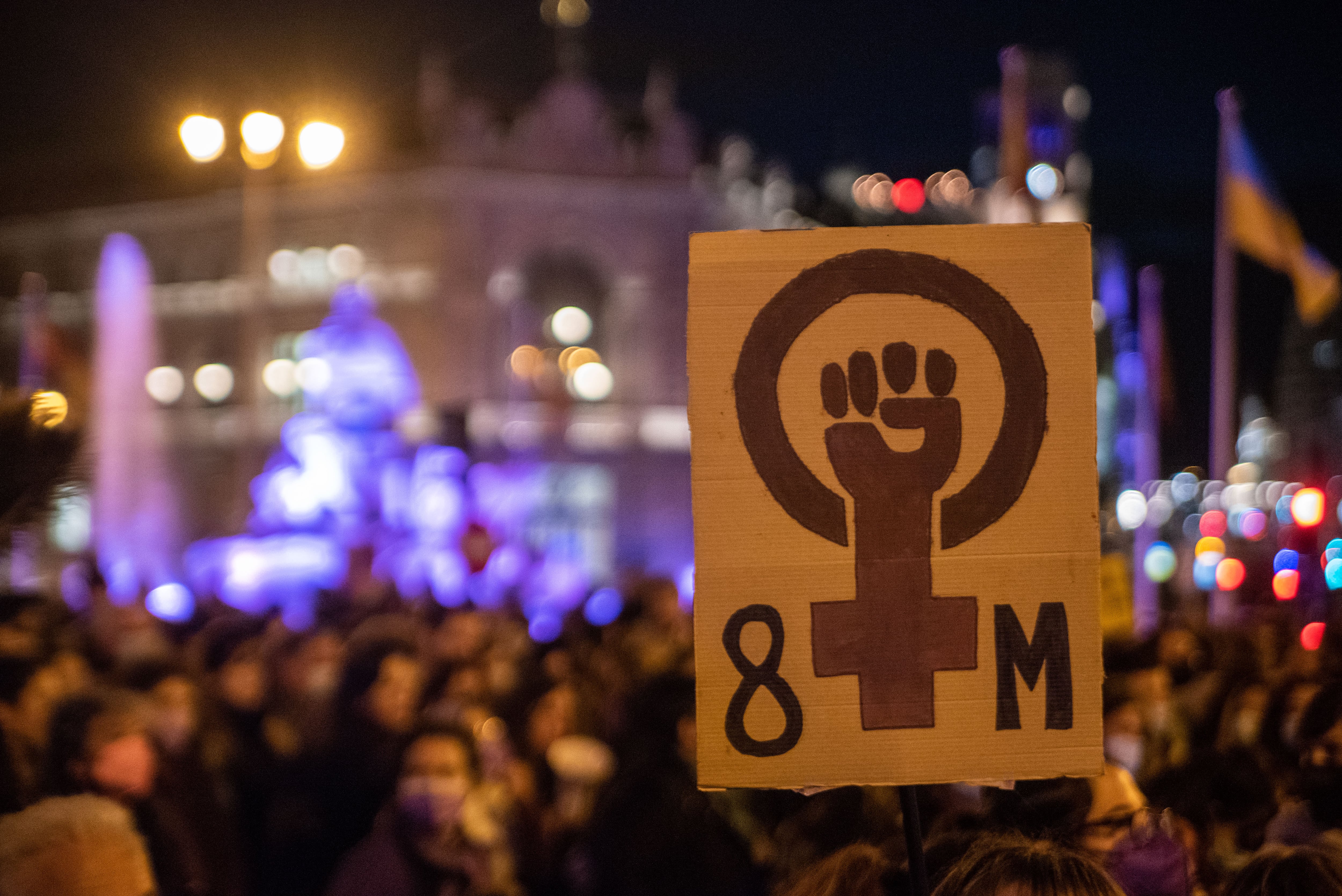 El color morado simboliza el movimiento y la lucha feminista.