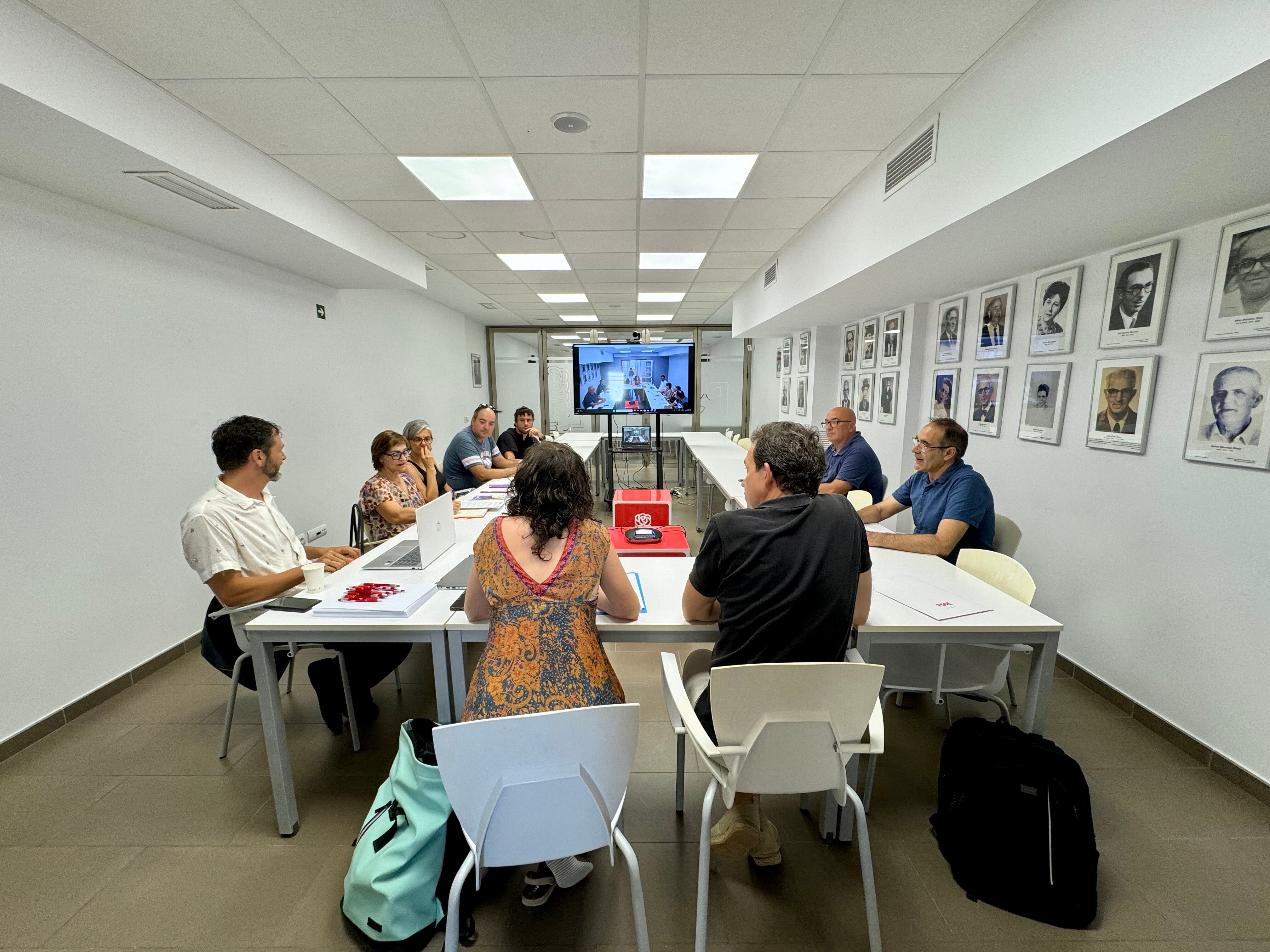 Reunió celebrada aquest dijous a la seu del PSOE de Maó
