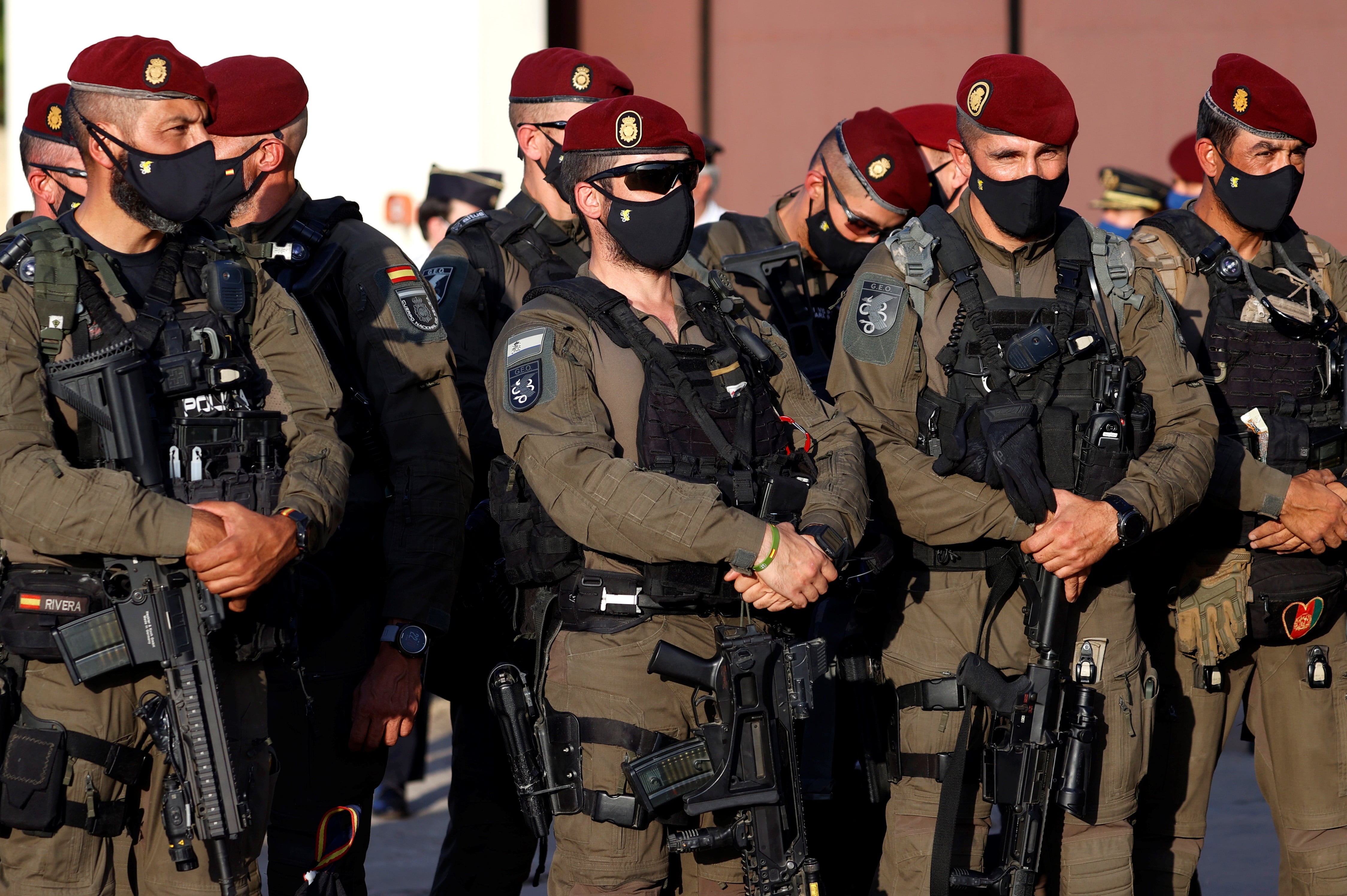 Imagen de archivo de un operativo de los GEO en Madrid en agosto de 2021