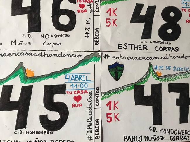 Los dorsales de la prueba solidaria