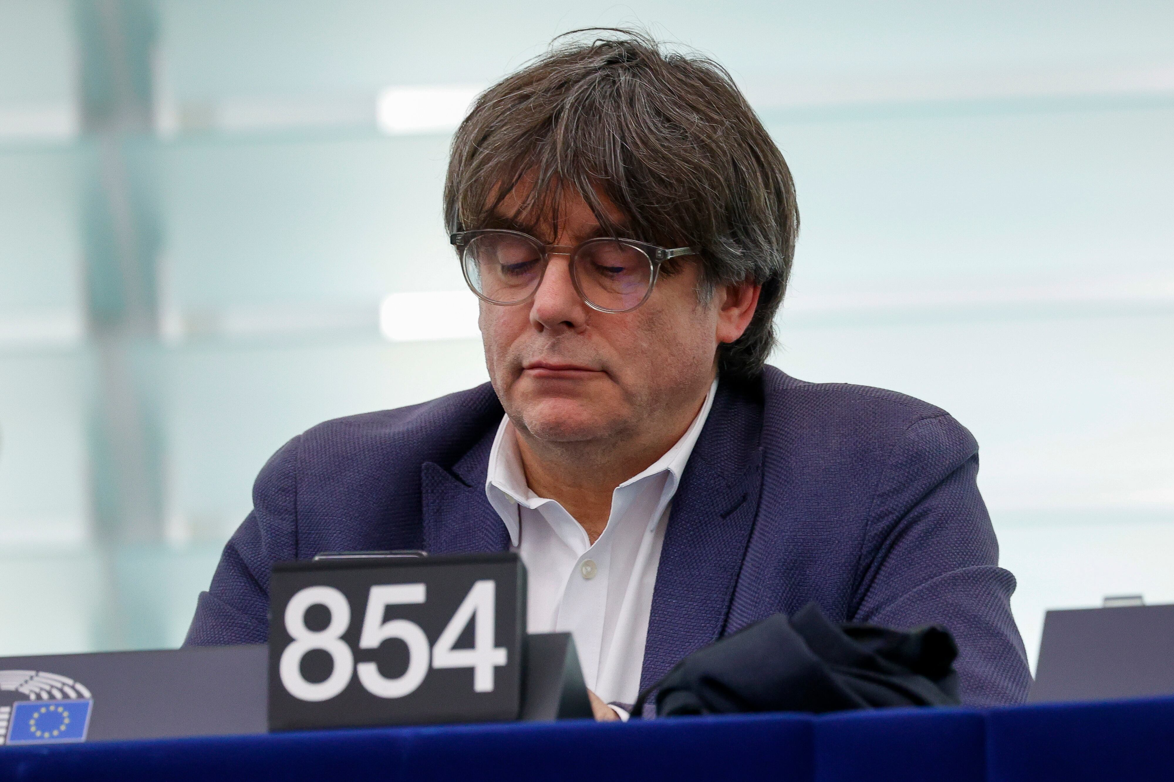 Carles Puigdemont, en el Parlamento Europeo.