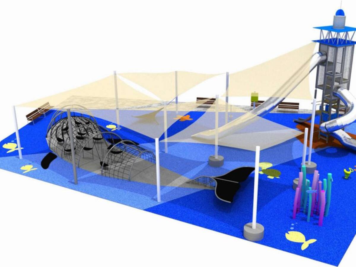 Una gran Plaza del Agua sobre el depósito que acabará con las inundaciones en la playa de Gandia