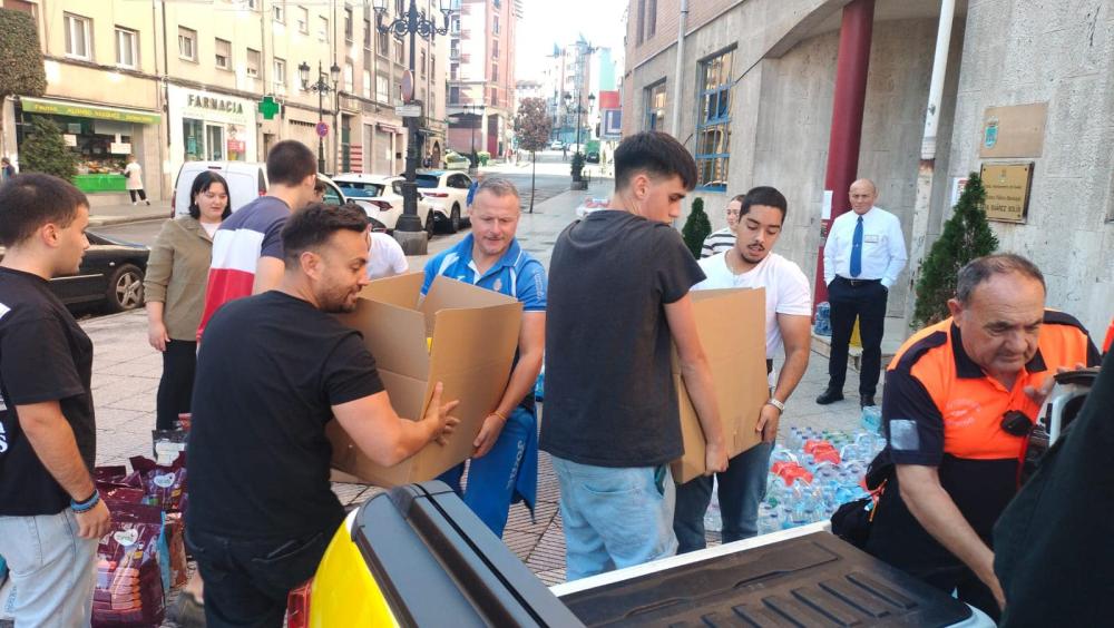 Punto de recogida de donaciones en Oviedo