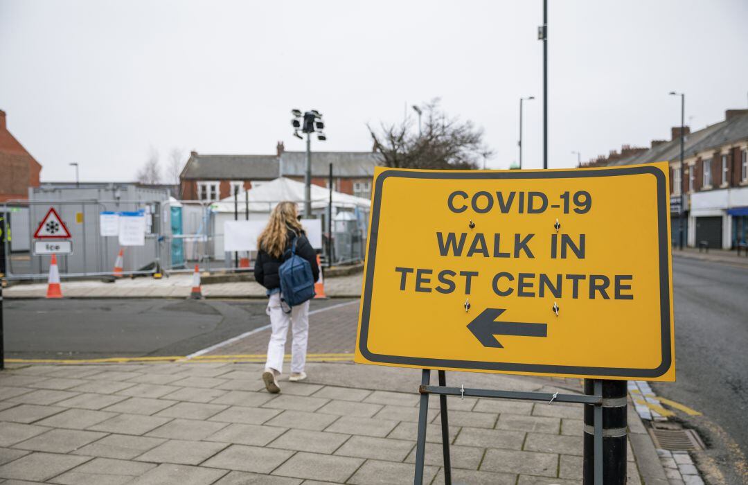 Centro de test de Covid en Londres, Reino Unido