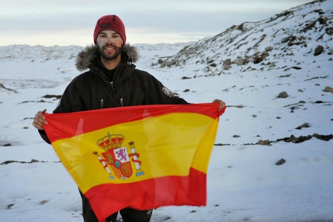 Juan Menéndez Granados durante su última travesía por Groenlandia.