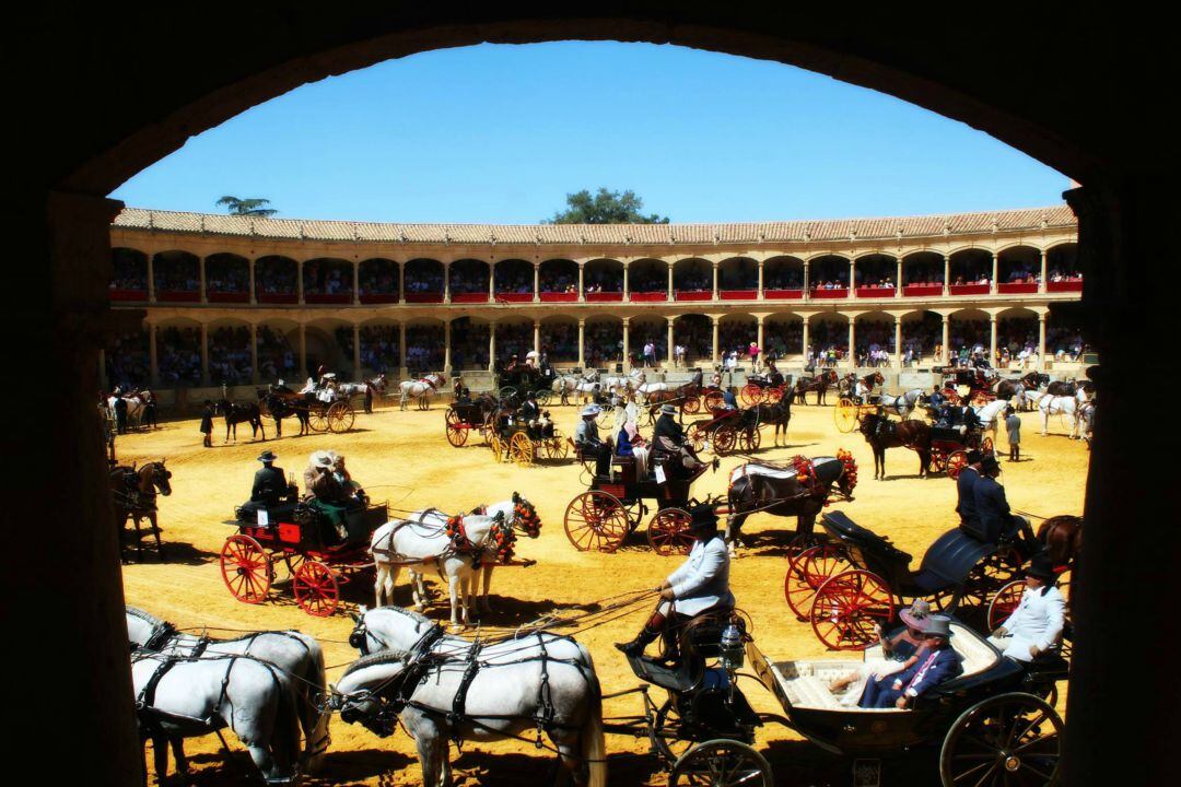 Los tradicionales Enganches en la Plaza de Toros de Ronda