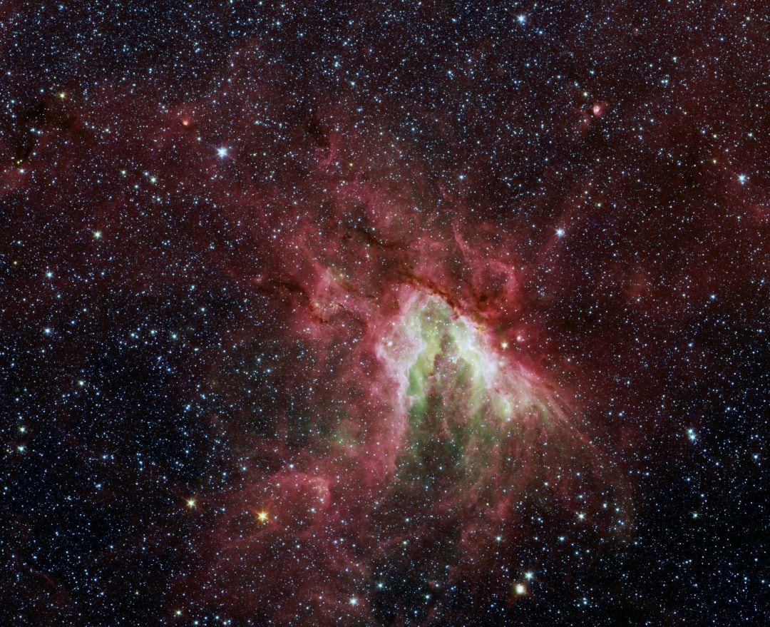 Imagen del centro de la galaxia obtenida con el telescopio espacial Spitzer