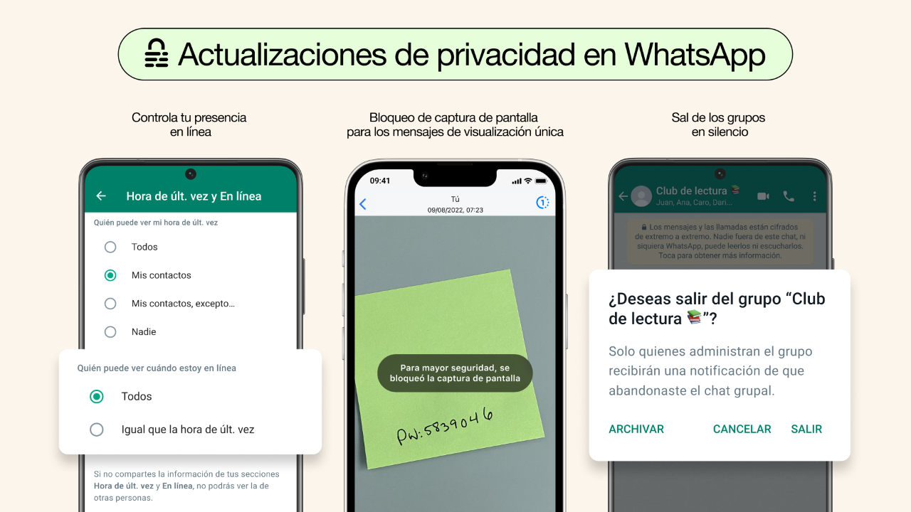 Estas son las novedades de WhatsApp.