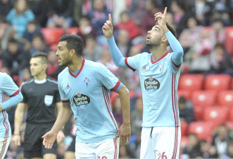 Brais Méndez celebra su gol ante el Athletic.