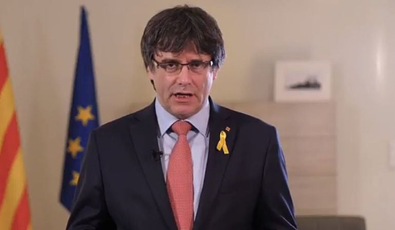 Puigdemont en su mensaje desde Bruselas