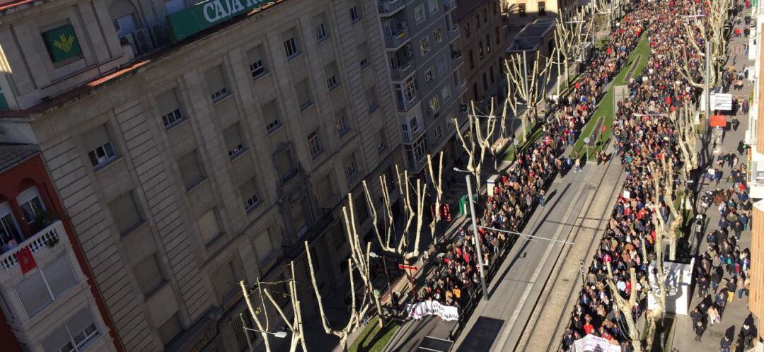 Una de las manifestaciones llevadas a cabo en la capital por la plataforma 'Jaén Merece Más'.