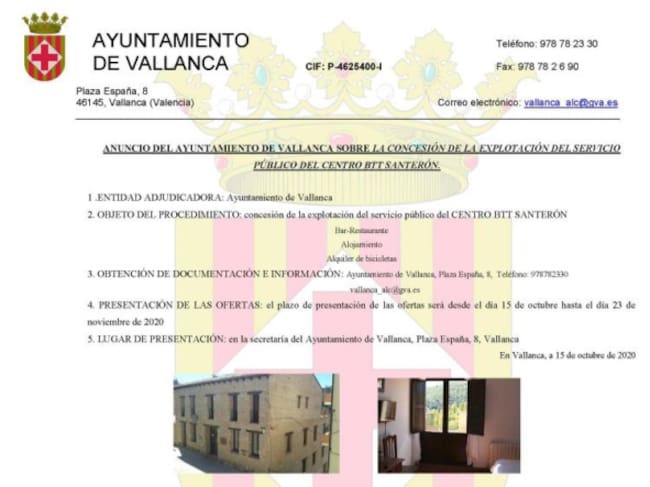 La oferta de la concesión