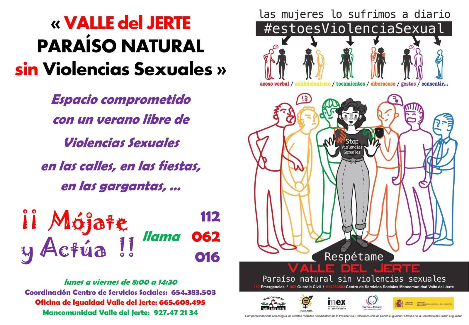 Cartel anunciador de la campaña contra la violencia de género en el Valle del Jerte