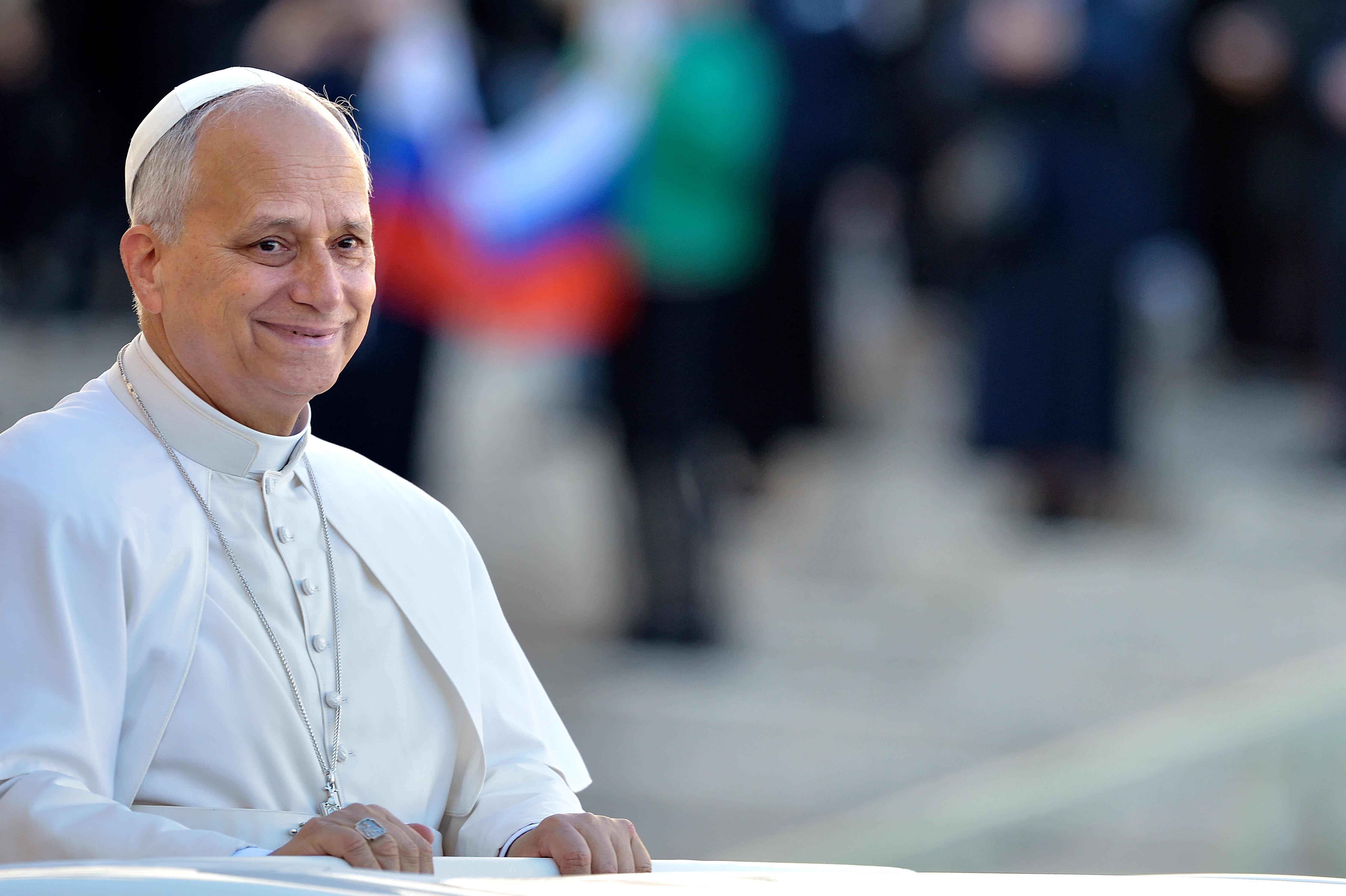 El Papa León XIV en la Plaza de San Pedro, Ciudad del Vaticano (Vaticano)