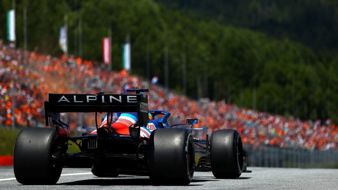 El Alpine de Fernando Alonso en el Red Bull Ring