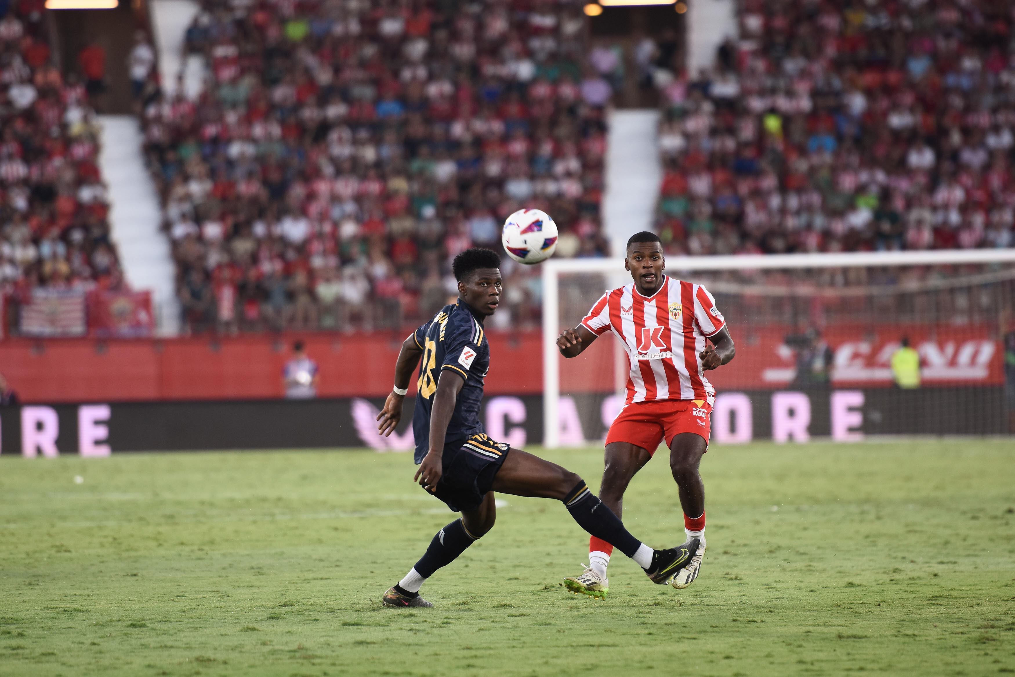 Akieme en el partido ante el Real Madrid de la segunda jornada.
