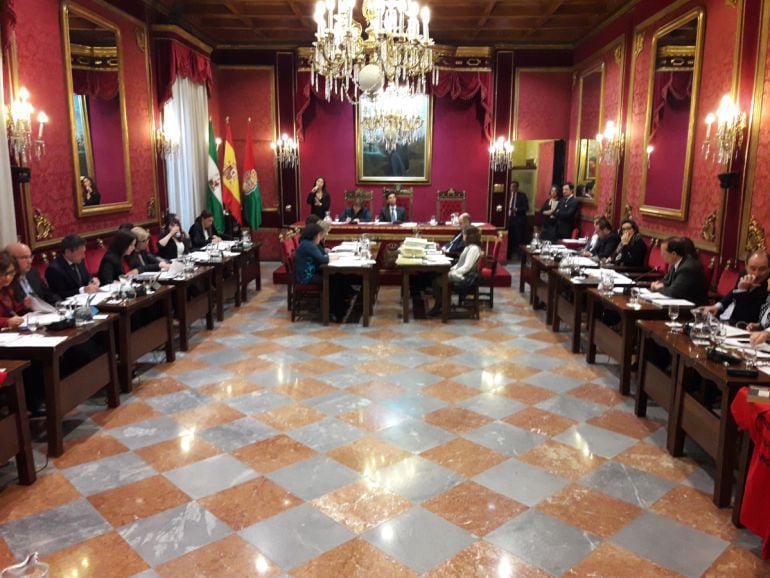 Imagen de la celebración del Pleno en el Ayuntamiento de Granada