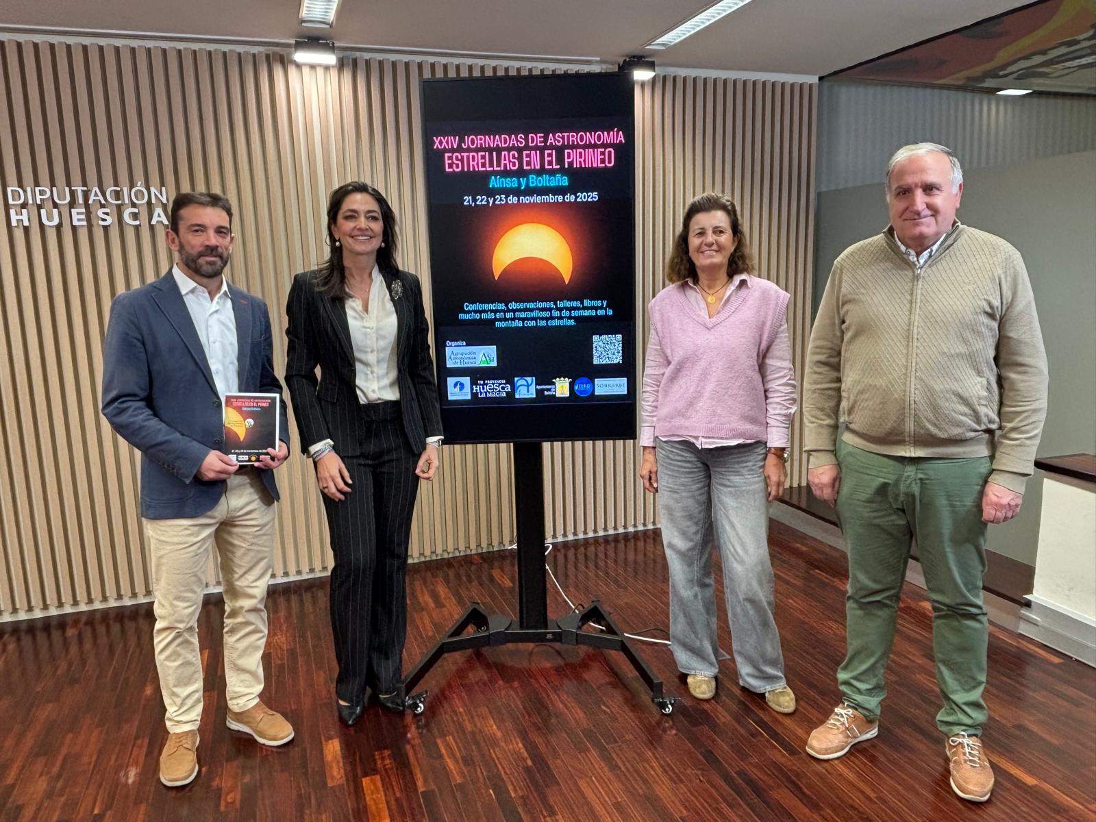 Presentación de las Jornadas Estrellas en el Pirineo, en Aínsa y Boltaña