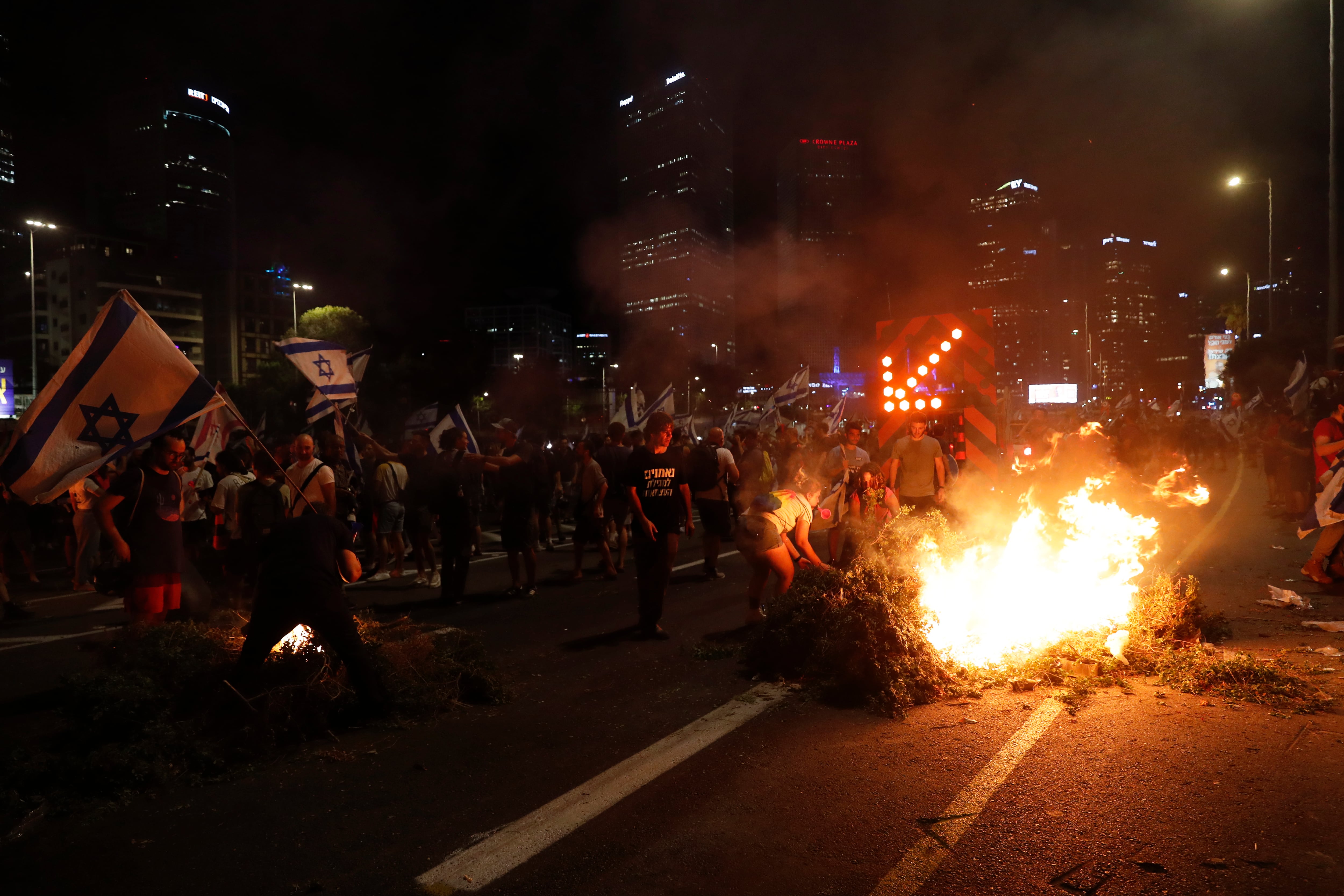 Protestas contra la reforma judicial en Tel Aviv