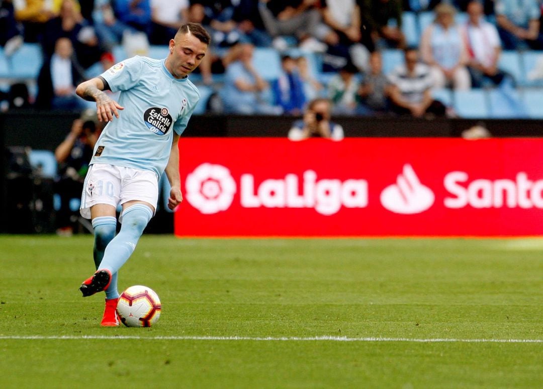 Iago Aspas ante el Girona.