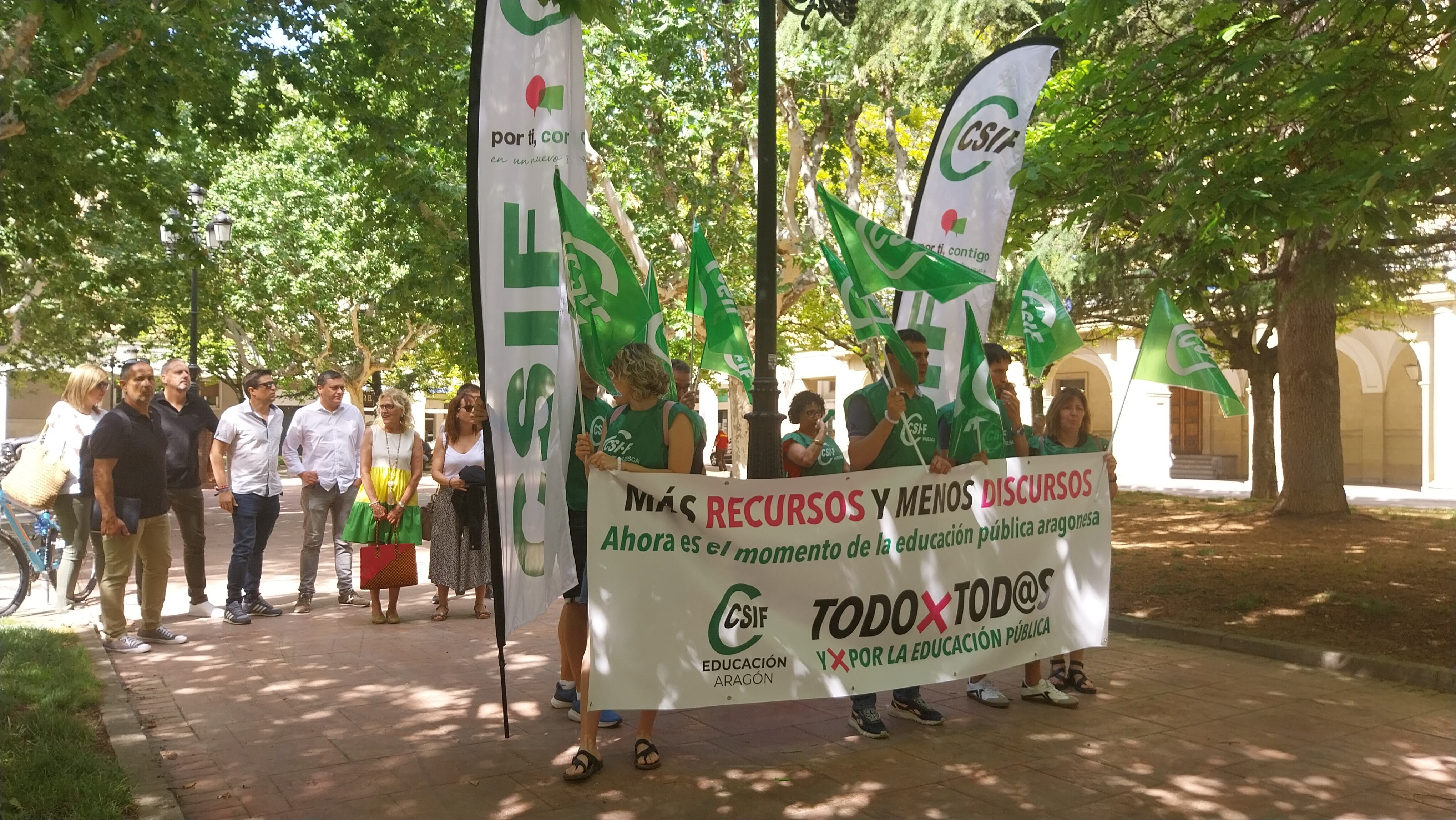 Protesta de CSIF por los recortes en educación