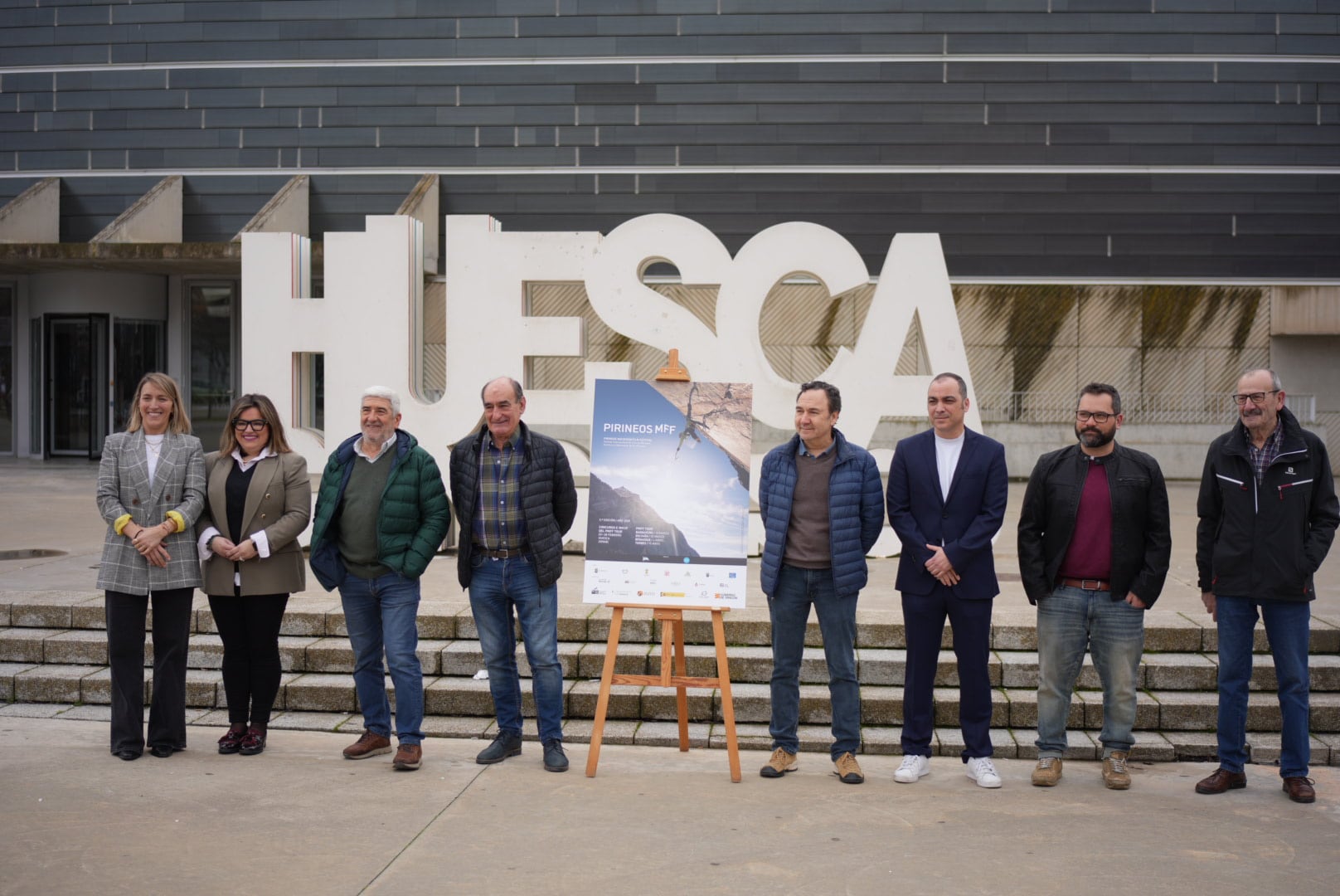 Ixeia Lacau, Sonia Latre, Manolo Bara, Manolo Avellanas, David Asensio, Carlos Sampériz, Albert Carbonell y José Antonio Juste en la presentación del PMFF