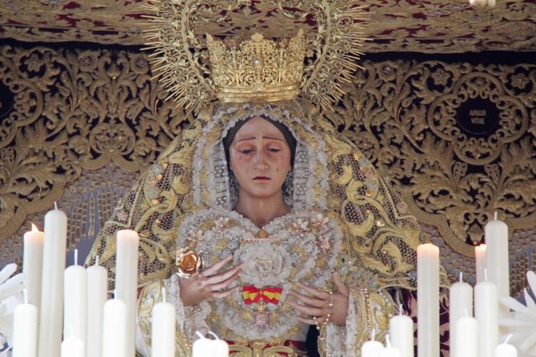 La Virgen de la Misericordia en el traslado a la Catedral con motivo de la &#039;Magna Mariana&#039; de 2013