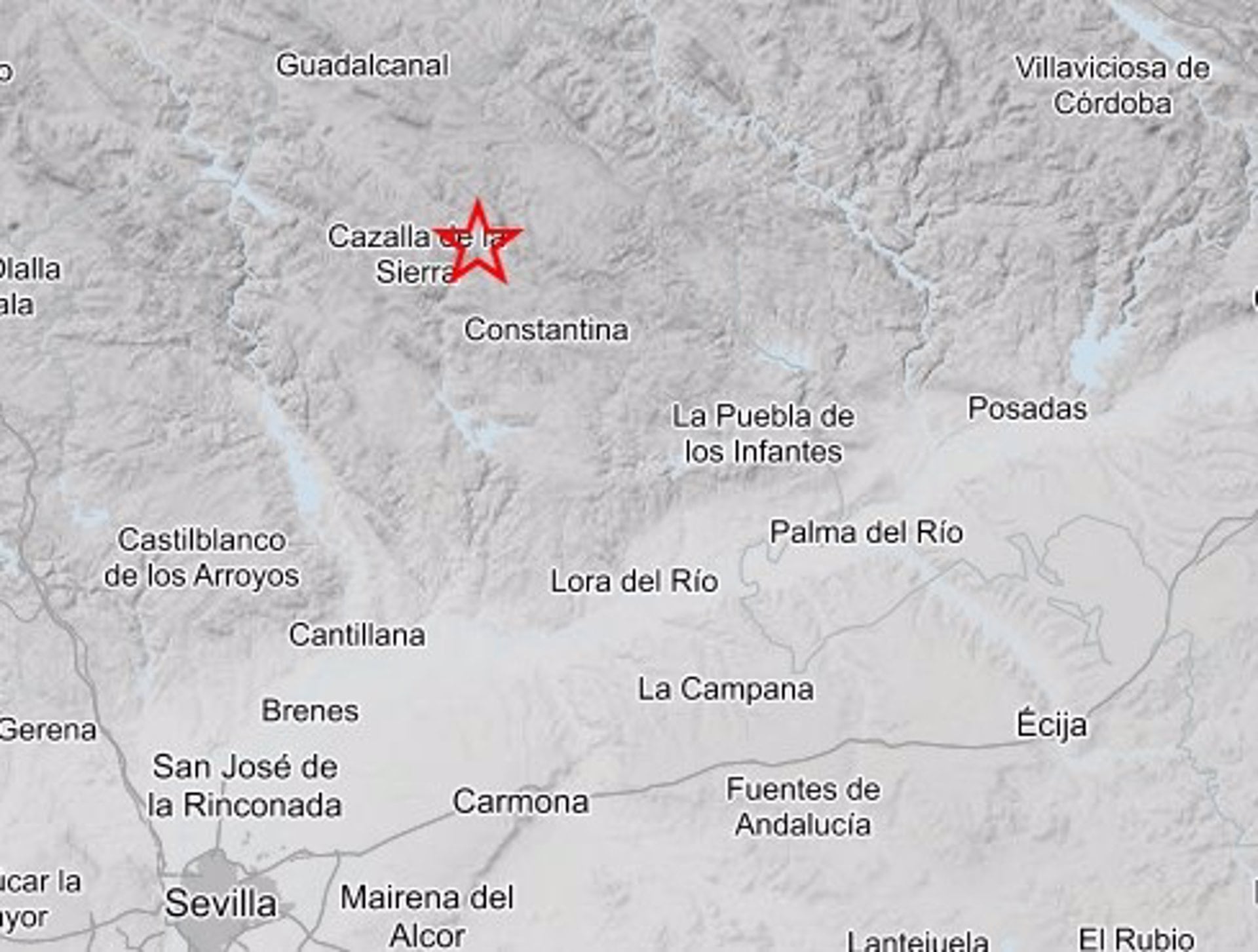 El Instituto Nacional de Geofísica de Marruecos ha registrado este jueves un terremoto de magnitud 4,1 en la localidad sevillana de Cazalla de la Sierra.