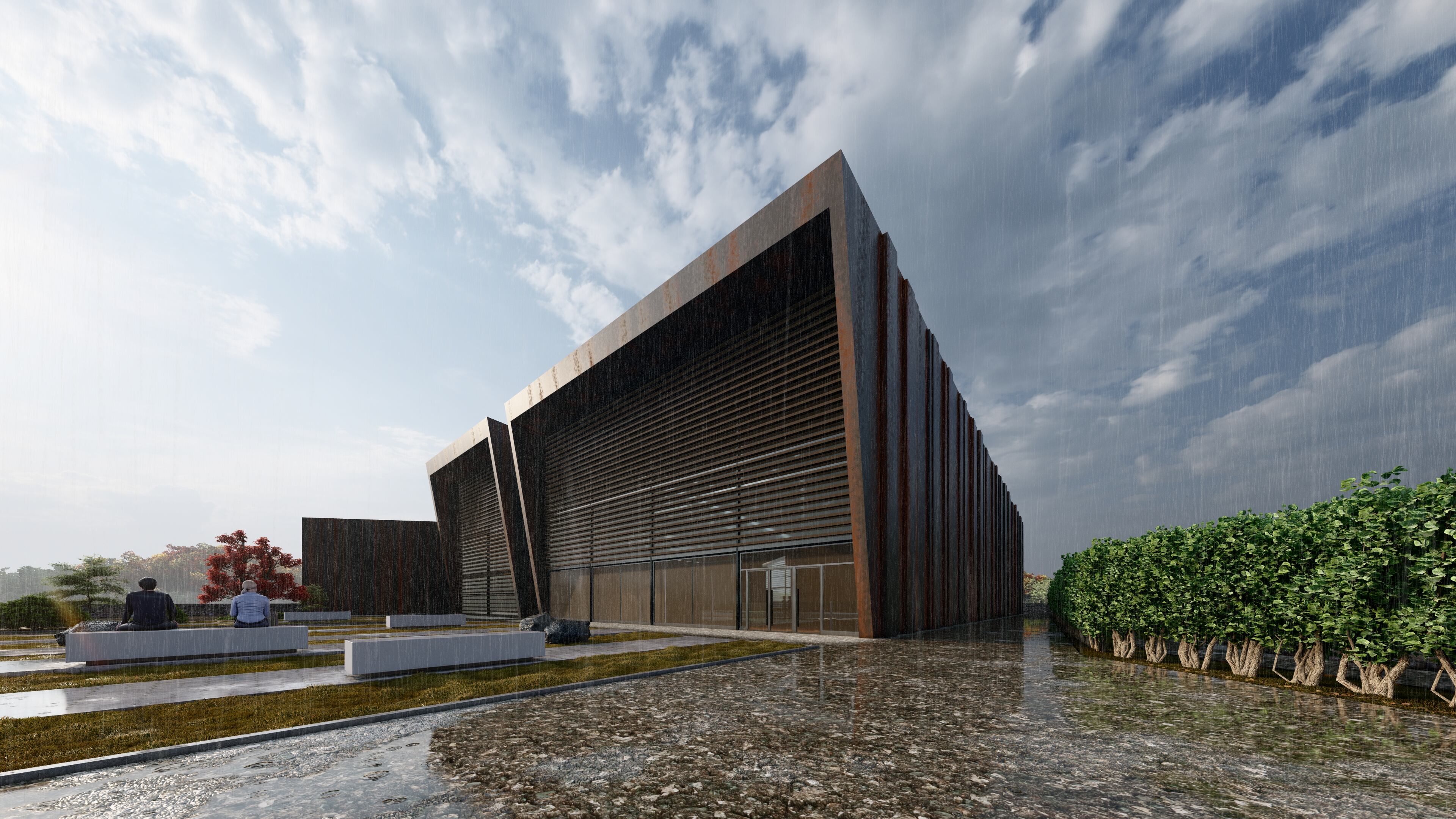 infografía del exterior del edificio