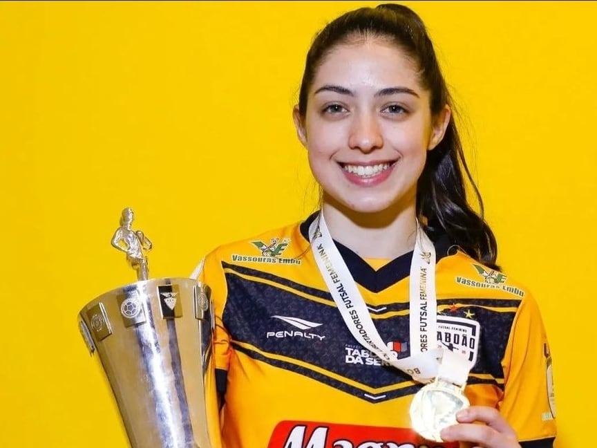 Pietra Medeiro, con la medalla de campeona de la Copa Libertadores