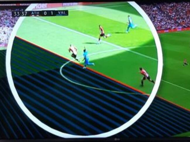 La imagen que se vio en televisión en la primera parte y que fue trazada por el realizador de Mediapro