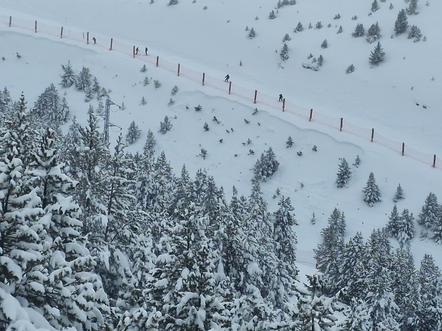 Zona donde se producía el alud, fuera de pistas de la estación de Cerler