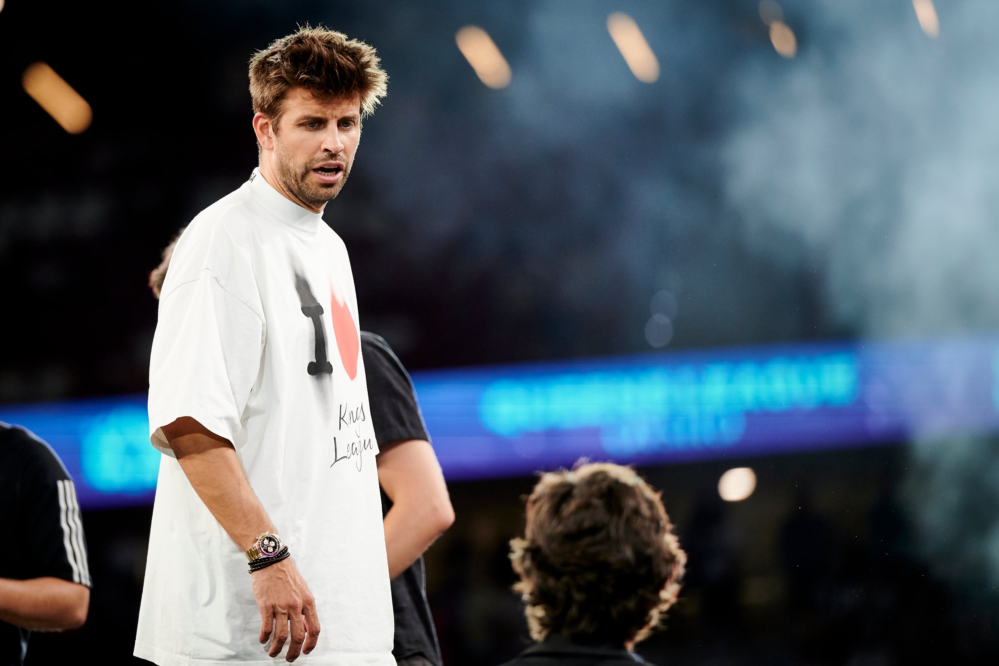 Gerard Pique, en el Civitas Metropolitano, durante las finales de la Kings y la Queens League. (Borja B. Hojas/Getty Images)