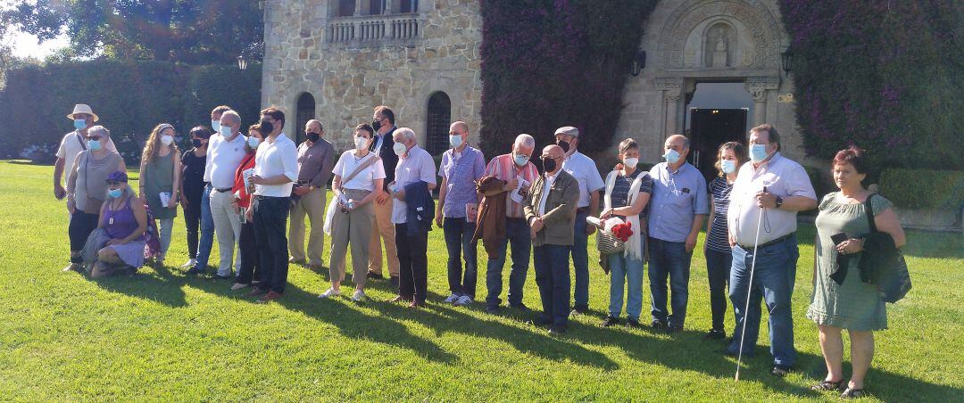 Primeros visitantes a los jardines del Pazo de Meirás