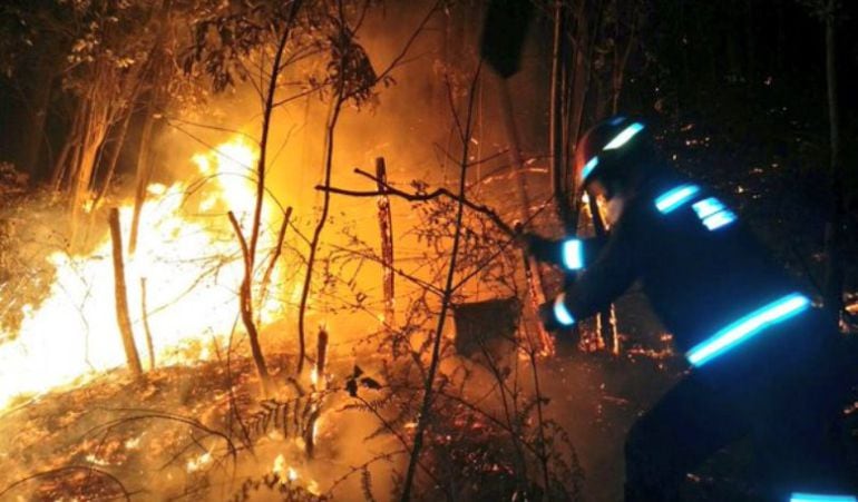 Incendio declarado hace unos meses en Cantabria.