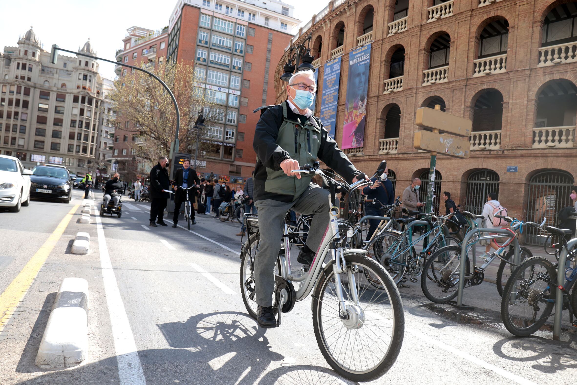 Joan Ribó, en el quinto aniversario del anillo ciclista de València