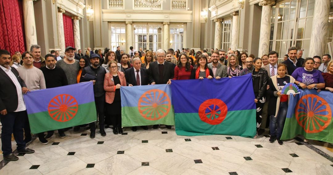 Acto institucional de celebración el pasado mes de abril en el Ayuntamiento de Valencia del Día Internacional del Pueblo Gitano