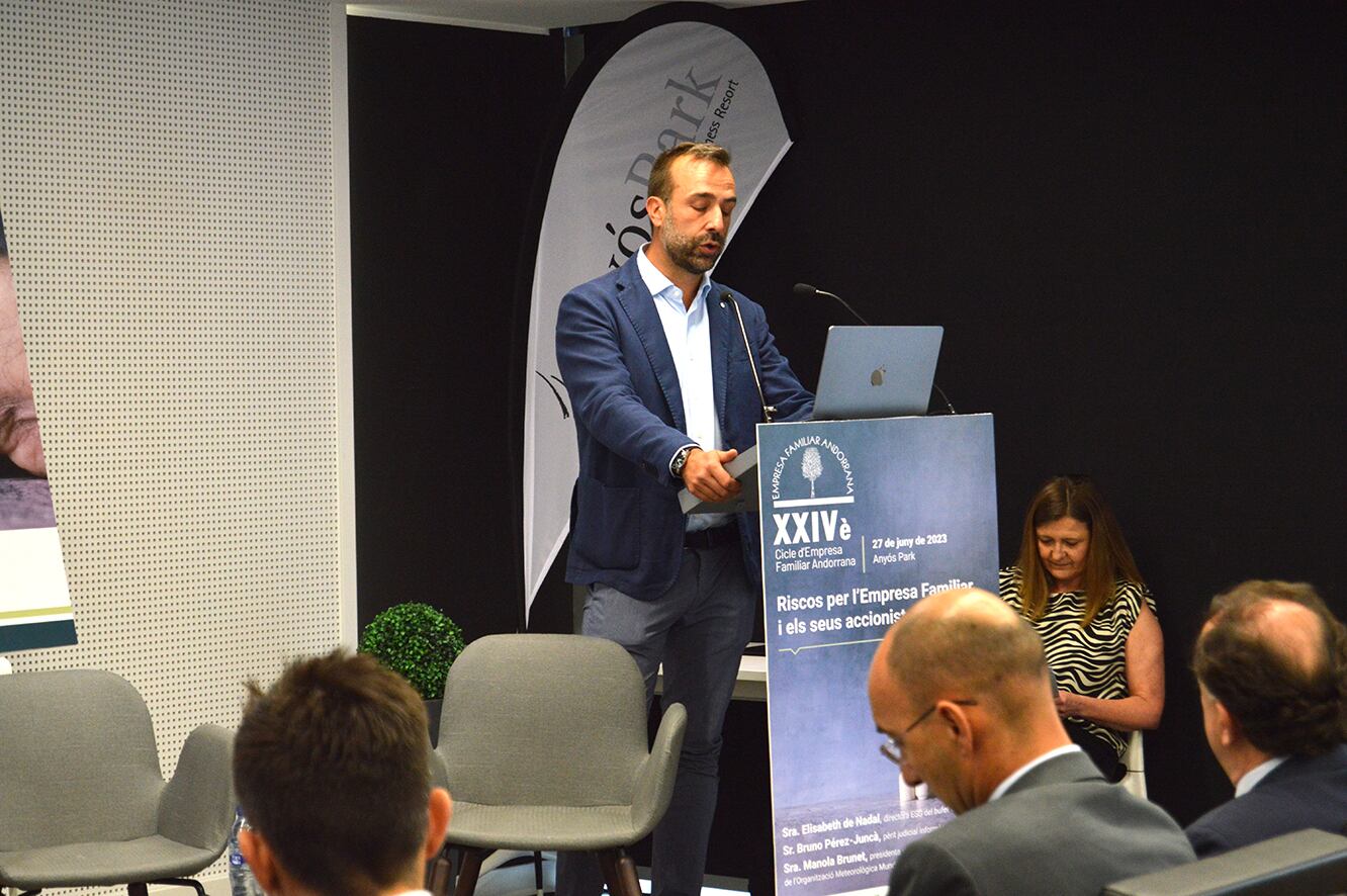 El president de l'EFA, Daniel Armengol, durant la presentació de la XXIV edició del seu cicle