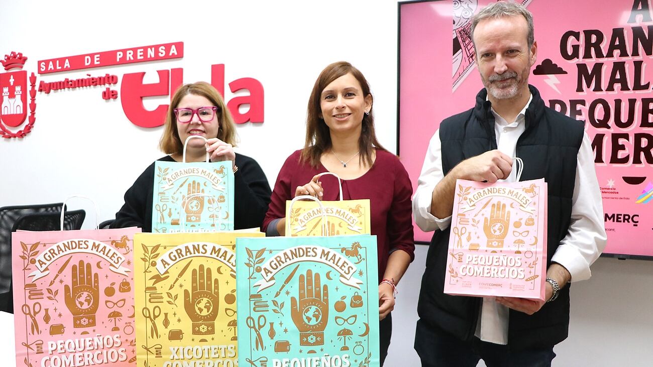 Como parte de la campaña, los comercios de Elda regalarán 10.000 bolsas reutilizables