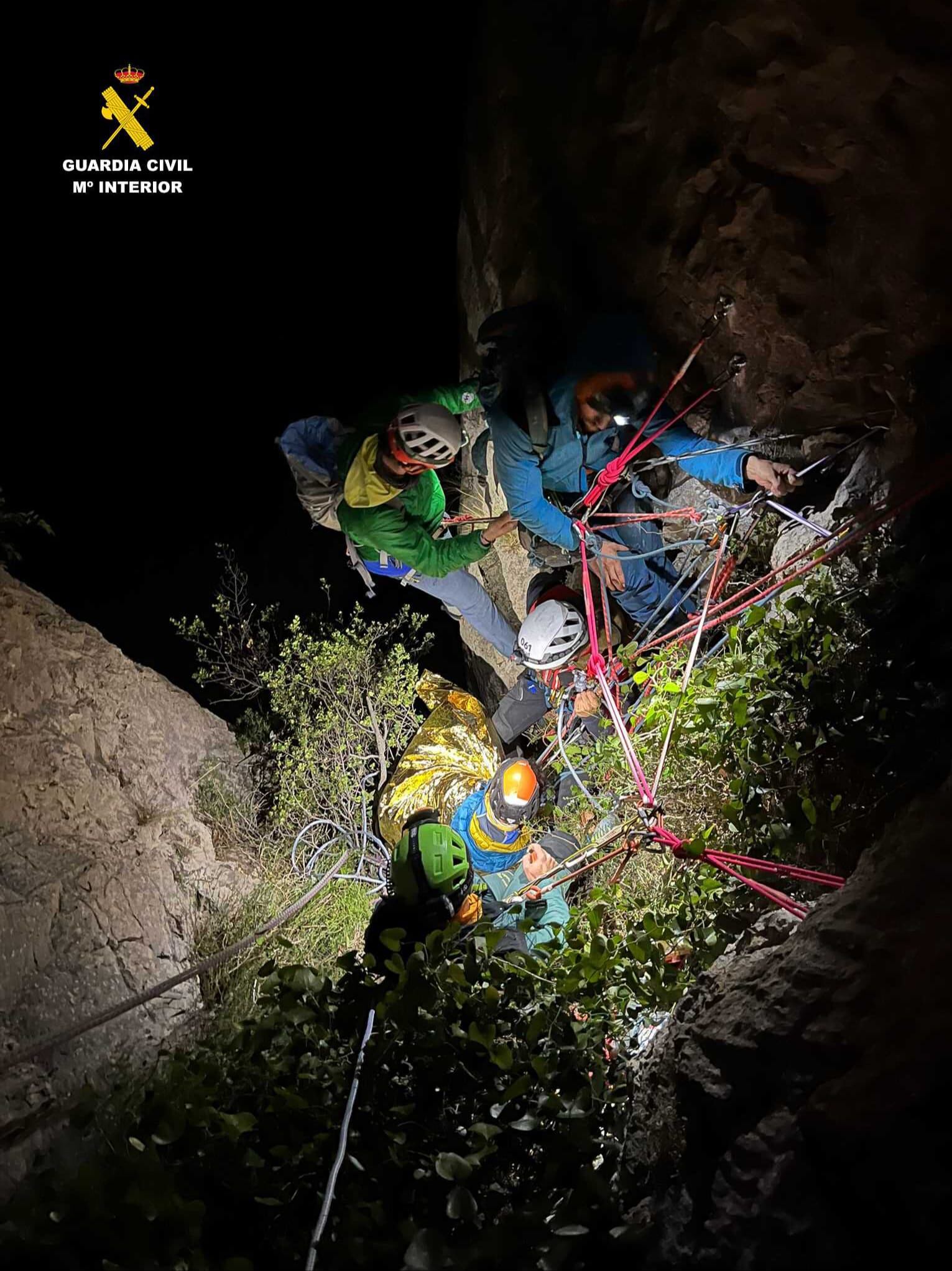 Actuación de rescate de la Guardia Civil de montaña